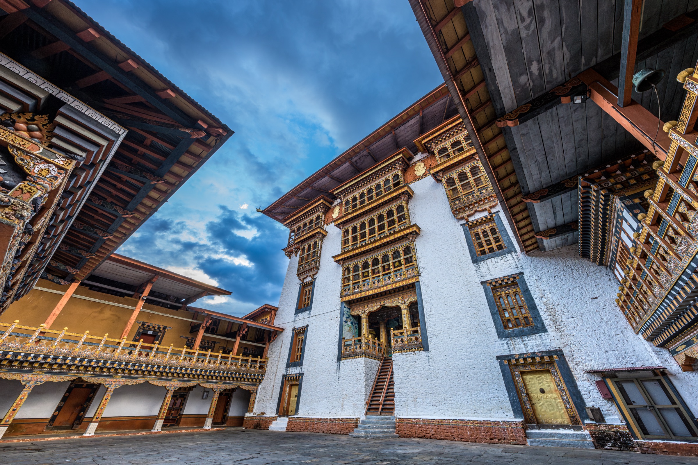 Traditional Bhutanese dzong architecture in Punakha